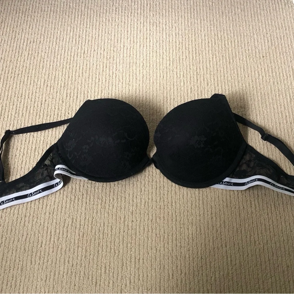 Set of 3 Bras- All 34D - Pink, Navy, and Black - Picture 13 of 16